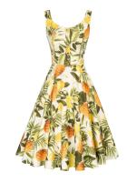 Vestido de Olla de Moda Retro de Verano 2025 Estampado de Cereza, Estilo Francés Vintage para Mujeres Ideal para Fiestas de los 50s y 60s - details 10