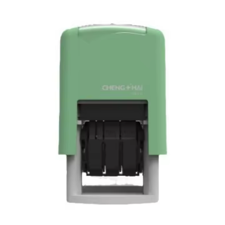 Sellos de fecha de retorno de tinta automática, versión en inglés, sellos de autoentintado de funcionamiento suave, sello de rueda de fecha artesanal ajustable - 1