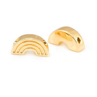 Espaciador de arco iris y Luna de latón, Color oro de 18K, paloma, estrella, nube, cilindro, pulsera ovalada, cuentas, fabricación de joyería, accesorios Diy - details 29