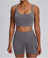 Conjunto deportivo USTADO de 2 UDS Yoga TRE para mujer, sujetador de entrenamiento transpirable Fiess, camiseta corta de manga larga para gimnasio, parte inferior ajustada para acampar - details 40