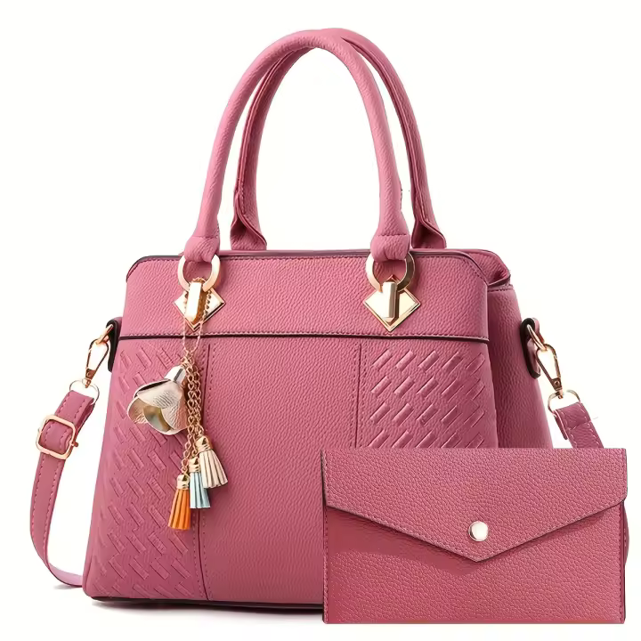 Bolsa de regalo para mamá Nueva Bolsa de mano de lujo ligera y sencilla de gran capacidad Bolsa de mamá con textura bordada Bolso bandolera de un solo hombro Conjunto de varias piezas Regalo de gratitud con letras - 1