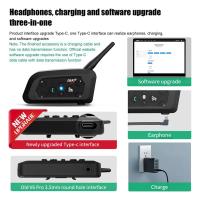 Moto walkie-talkie Casco de moto Auricular Bluetooth 5.1 6 conductores 800 metros comunicador impermeable - details 8