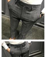 Pantalones Casuales a Cuadros de Primavera Ajuste Delgado Estilo Coreano - details 10