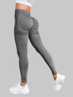 Mallas tejidas sin costuras para mujer, medias elásticas de cintura alta, entrenamiento de gimnasio, pantalones deportivos para correr, pantalones de Yoga para levantamiento de cadera y Fitness - details 7