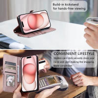 Funda tipo billetera de cuero con cremallera para Samsung, A06 bolso cruzado para Samsung, A13, A14, A15, A16, A23, A24, A25, A33, A34, A35, A53, A54, A55, M55, M13 - details 17