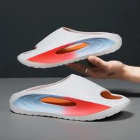 Pisando zapatillas de mierda tendencia de desgaste de verano de los hombres pintura EVA deportes al aire libre fondo suave playa zapatillas de coco de los hombres - details 12