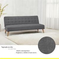 Modelo Versalles - Sofá Cama con Apertura Clic-Clac |   Donde la Elegancia y el Confort se encuentran |   Diseño Capitoné en Color Gris |   189,5 x 88 x 89 cm - details 5