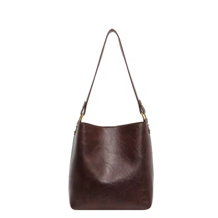 Bolso de mano versátil de alta gama para comercio exterior transfronterizo, bolso de hombro con textura a la moda para mujer, bolso de cubo para ir al trabajo de gran capacidad - 1