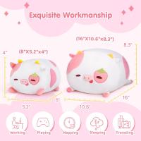 Peluche Kawaii 20CM Vaca Fresa Almohada de Abrazando Juguetes de Animales Lindo Dormir fluffie stuffiez Cojines - details 2
