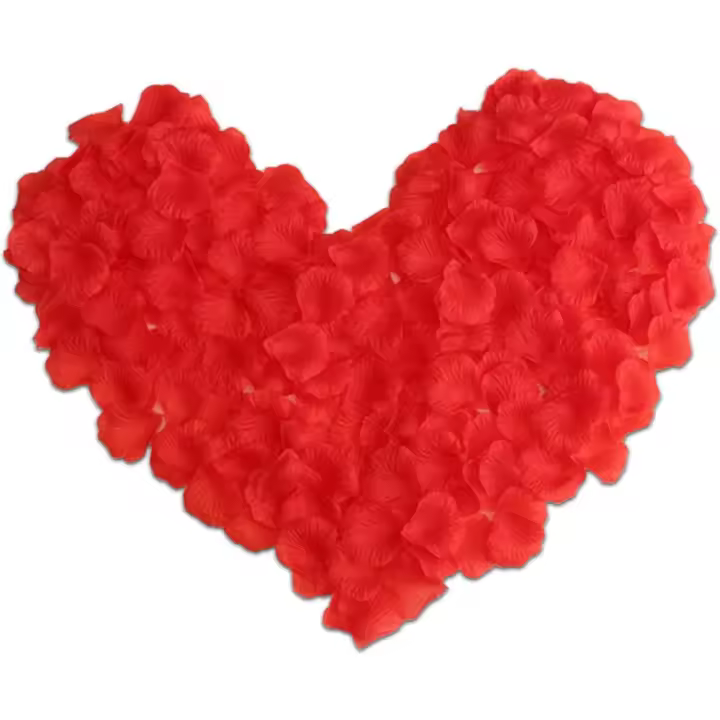 Pétalos de Rosa Artificiales 2000 Piezas para Bodas, Fiestas, Decoración Romántica - 1