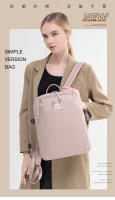 Mochila para computadora portátil para mujer, bolsa de viaje de negocios, mochilas para computadora portátil al aire libre, 14 pulgadas, grande, delgada, impermeable, mochila para computadora, color rosa, ligera - details 0