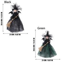 Linda muñeca de bruja de Halloween de alta calidad, casa embrujada de bruja de seda, Festival de fantasma negro aterrador - details 0