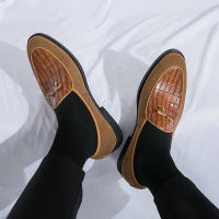 Mocasines de piel sintética para hombre, zapatos informales de cuero sintético, a la moda, para negocios, bodas y fiestas - details 29