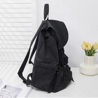 Mochila de moda para mujer, elegante cordón plisado, bolso de estudiante de gran capacidad con solapa de moda, correas dobles - details 2