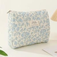 Bolsa de Cosméticos de Algodón Floral de Gran Capacidad Bolso de Viaje Portátil para Damas - details 3