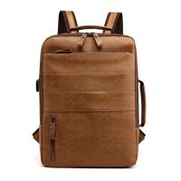 Mochilas de negocios impermeables para hombre, bolso para portátil de cuero PU, gran capacidad, carga USB, bolsa de viaje a la moda - details 22
