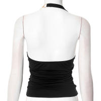 Mujer primavera verano nuevo sin mangas cuello en V sexy anillo cuello colgante camiseta top - details 12