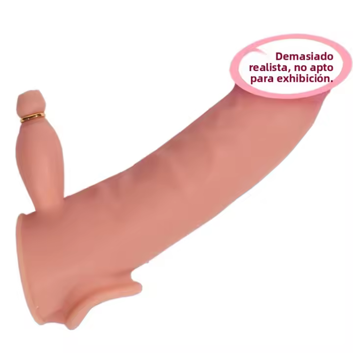 Silicona líquida inflable gran pene cubierta consolador pareja coqueteo interacción engrosamiento y alargamiento adultos productos sexuales - 1