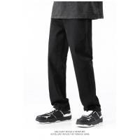 Pantalones vaqueros elásticos negros de marca de moda para hombre, pantalones largos rectos a juego - details 5