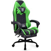 Silla Gaming Silla de Oficina Silla Giratoria Silla de Ordenador Silla de Tareas Silla de Escritorio Silla Ergonómica Silla de Carreras Silla de Cuero Silla PC Gaming (Rojo, con reposapiés) - details 55