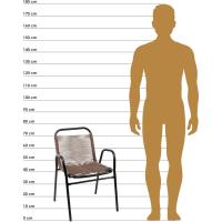 Juego de 4 Sillas de Jardín Asiento de Metal y Polietileno para Exteriores - details 10
