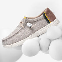 Zapatos náuticos informales para hombre, mocasines de lona de alta calidad, cómodos, con punta redondeada, color azul - details 4