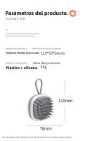 Cepillo de champú de silicona suave, masaje cuadrado, cepillo de champú dragado con anillo de transporte, se puede colgar cepillo de baño - details 0