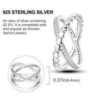Precioso anillo de Plata de Ley 925 con líneas entrelazadas brillantes y pistas de estrellas, joyería para fiesta y boda, regalos para mujer y niña - details 5