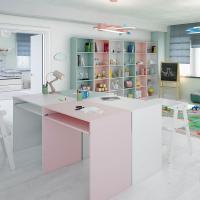Habitdesign Estantería Juvenil 6 baldas, Librería Vertical, Modelo I-Joy, Acabado en Color Blanco Artik, Medidas: 180 cm (Alto) x 52 cm (Ancho) x 25 cm (Fondo) - details 5