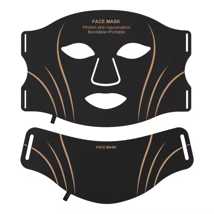 Máscara de Terapia Luz de 309 LEDs Cuidado de la Piel Facial para el Hogar Luz de Cuello Mejorada - 1