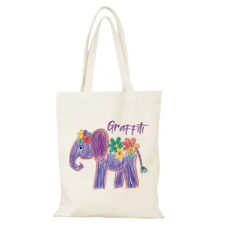 Bolsas de tela bonitas, bolso personalizado de dibujos animados, bolso de hombro de ocio para mujer, bolsos nuevos, bolso de mano ecológico, compras, playa, lona para mujer - 1