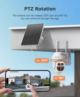 Cámara de Seguridad Solar SHIWOJIA 12X Zoom 4G LTE Visión Nocturna de 6MP Lente Doble - details 9