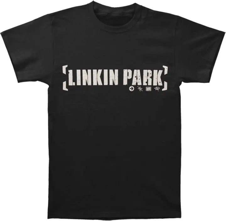 Linkin Park-Camiseta ajustada para hombre, camisa con Logo de soporte, color negro - 1