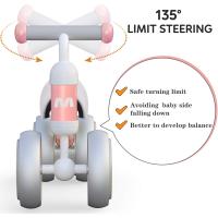 Bicicleta sin pedales para niños a partir de 1 año de equilibrio, juguetes para bebés de 1 año, bicicleta para bebés con 4 ruedas para bebés de 10 a 24 meses, primera bicicleta para niños y niñas como regalo - details 3