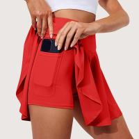 Verano Mujer Sprints tenis baile Fitness faldas cortas juvenil secado rápido sólido forro femenino cintura alta Mini faldas pantalones cortos - details 22