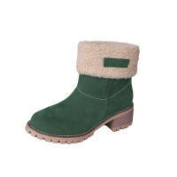 Botas de nieve cálidas para mujer, botines de lana, zapatos cómodos, informales, de media pantorrilla, invierno, 2023 - details 6