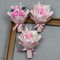 Día de San Valentín Día de la Madre rosas reales con caja de regalo Mini ramo de flores eternas - details 1
