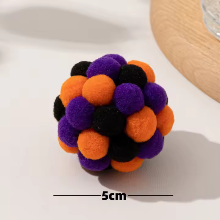 Bola de Pelaje de Gato de Silicona Hecha a Mano Juguete Interactivo para Aliviar la Aburrimiento - 1