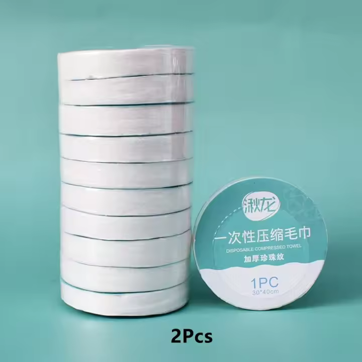 Toalla facial, accesorios de baño, toalla comprimida no tejida Spunlace, paño desechable, toalla de baño comprimida, toallita húmeda con agua - 1