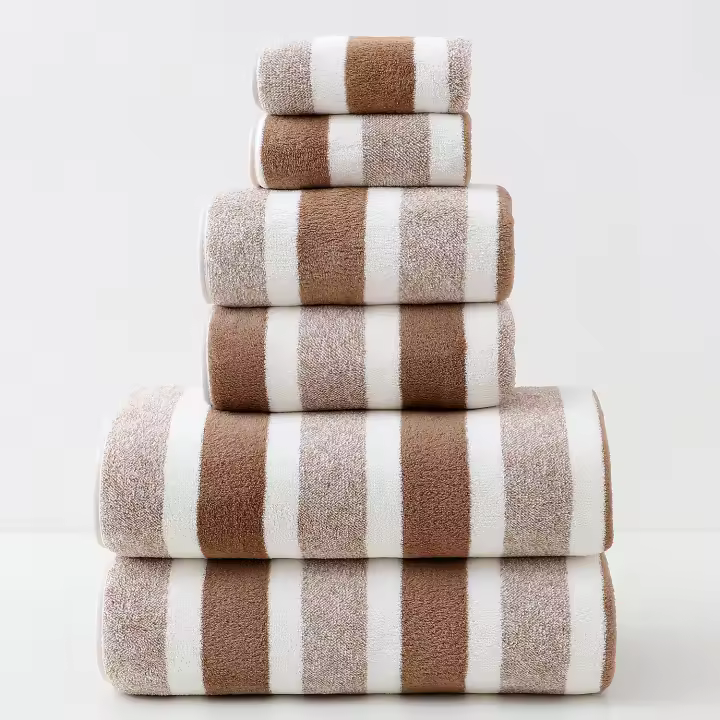 Juego de Toallas de Lujo de 6 Piezas, 2 Toallas de Baño, 2 Toallas de Mano Y 2 Paños de Lavado, Highly Absorbentes para Viajes, Baño - 1