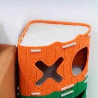 Cama para gatos resistente al desgaste, plegable, ahorradora de espacio, semi-cerrada, transpirable y desmontable de fieltro. - details 3