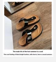Zapatillas Birkenoln con Clip para mujer, chanclas con suela gruesa y punta abierta, plantilla de PVC, prendas de vestir elegantes fáciles de combinar, novedad de 2024 - details 4