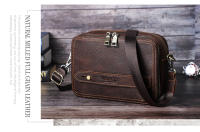 Bolsos Mini de Hombro para Hombre Retro de Cuero Genuino Bolsos Bandolera Casuales Bolsos de Mano Pequeños Vintage Material de Lining Poliéster Temporada Primavera/Verano - details 1