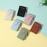Cartera pequeña de cuero PU para mujer, monedero pequeño, bolso de mano, tarjetero, Color sólido, Delgado, Simple, nuevo - details 8