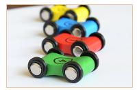 Coche de carreras de inercia para niños, 4 piezas, pista de madera, deslizamiento, Mini tren Digital, accesorios, Juguetes - details 3