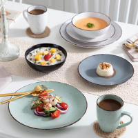Juego de Cena VANCASSO MODA 16 Piezas Cerámica Mezcla de Colores con Plato de Cena Plato de Postre Tazas y Bolsas Material de Cocina y Hogar Producto Normal Fabricado en China - details 4