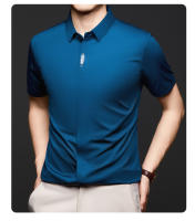 Hombres cortos en verano, negocios de mediana edad, camisa sin costuras, camisa de manga corta transpirable y agradable para la piel para uso masculino - details 2