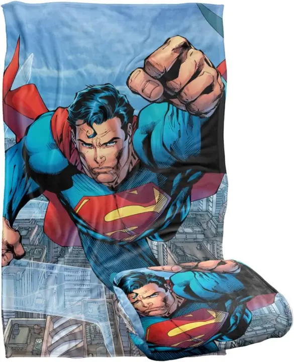 Manta de tacto sedoso y súper suave de Superman Blue Sky Superman - 1