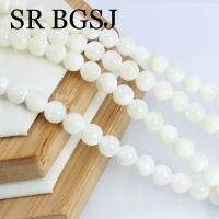 2 4 6 8 10mm DIY joyería de verano redonda Natural gemas de concha blanca fabricación genuina cuentas hebra 15" - details 3