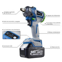 Kamolee-llave eléctrica DTW500, inalámbrica, sin escobillas, 1200 N.m, batería y cargador incluidos, Compatible con batería Makita de 18V - details 1